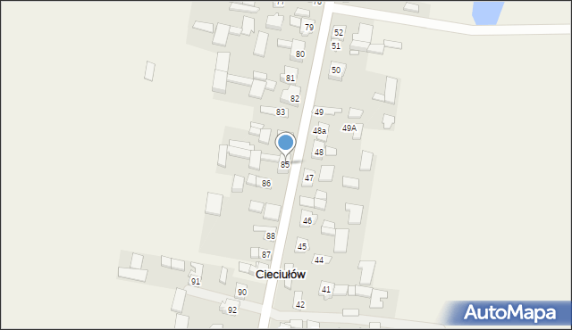 Cieciułów, Cieciułów, 85, mapa Cieciułów