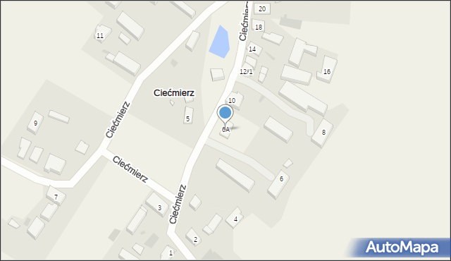 Ciećmierz, Ciećmierz, 6A, mapa Ciećmierz