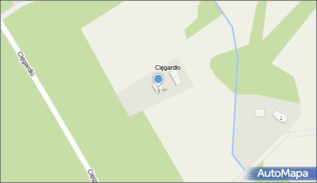 Cięgardło, Cięgardło, 3, mapa Cięgardło