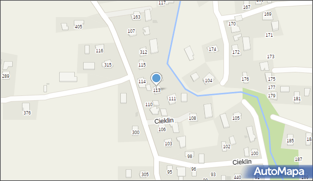Cieklin, Cieklin, 113, mapa Cieklin