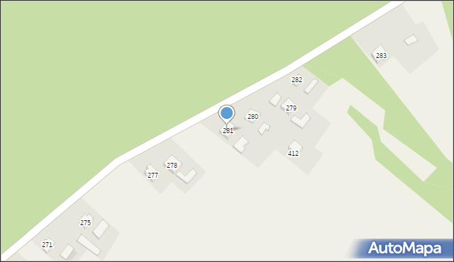 Cieklin, Cieklin, 281, mapa Cieklin