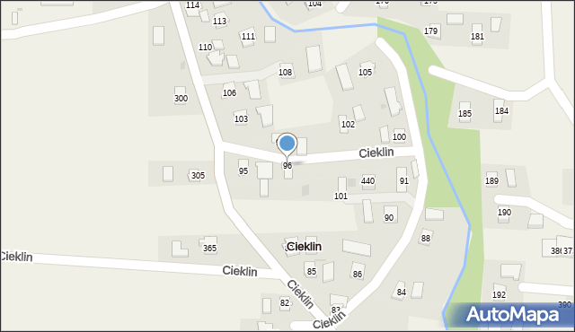 Cieklin, Cieklin, 96, mapa Cieklin