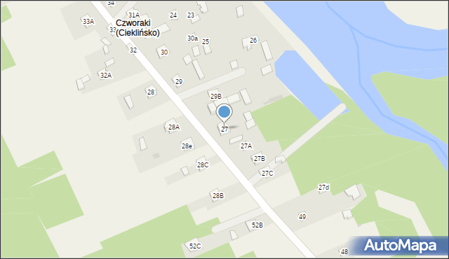 Cieklińsko, Cieklińsko, 27, mapa Cieklińsko