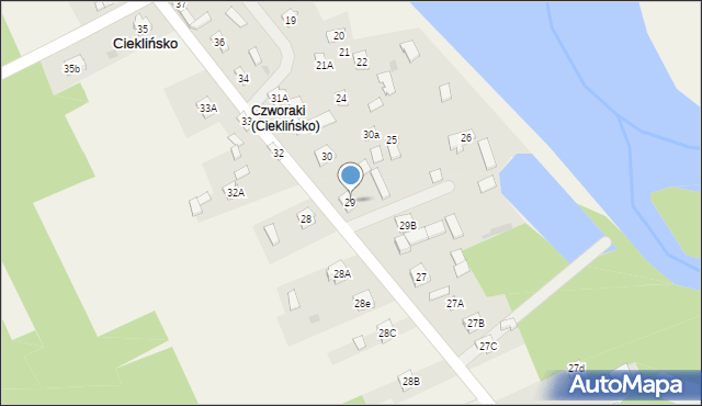 Cieklińsko, Cieklińsko, 29, mapa Cieklińsko