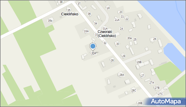 Cieklińsko, Cieklińsko, 32A, mapa Cieklińsko