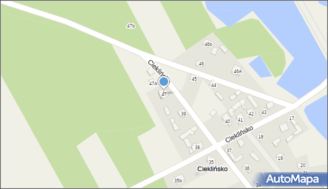 Cieklińsko, Cieklińsko, 47, mapa Cieklińsko
