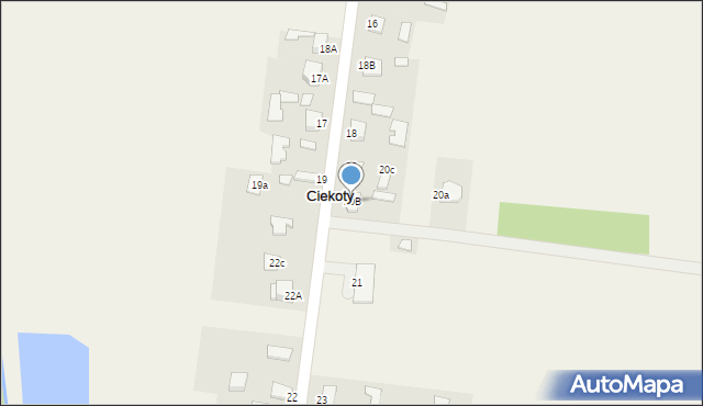 Ciekoty, Ciekoty, 20B, mapa Ciekoty