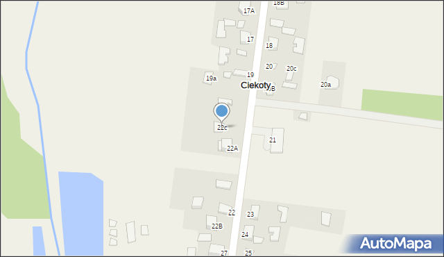 Ciekoty, Ciekoty, 22c, mapa Ciekoty