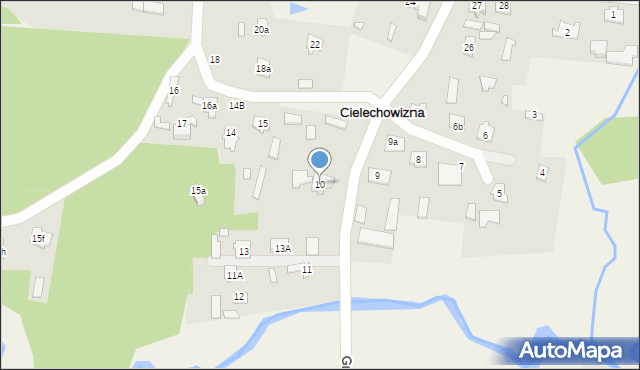 Cielechowizna, Cielechowizna, 10, mapa Cielechowizna