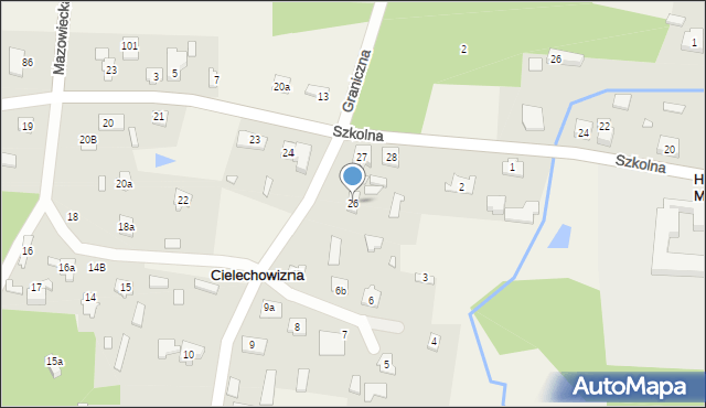 Cielechowizna, Cielechowizna, 26, mapa Cielechowizna