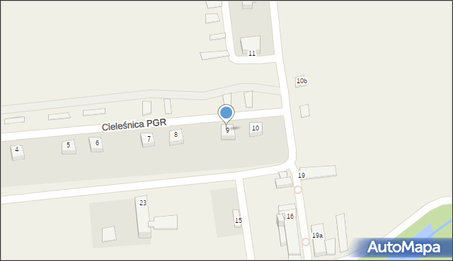 Cieleśnica, Cieleśnica PGR, 9, mapa Cieleśnica