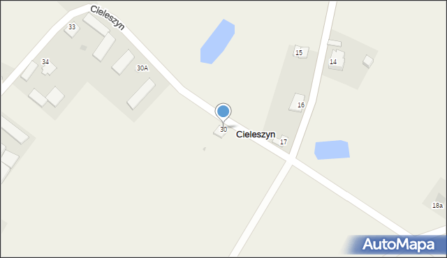 Cieleszyn, Cieleszyn, 30, mapa Cieleszyn