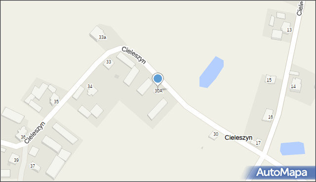 Cieleszyn, Cieleszyn, 30A, mapa Cieleszyn