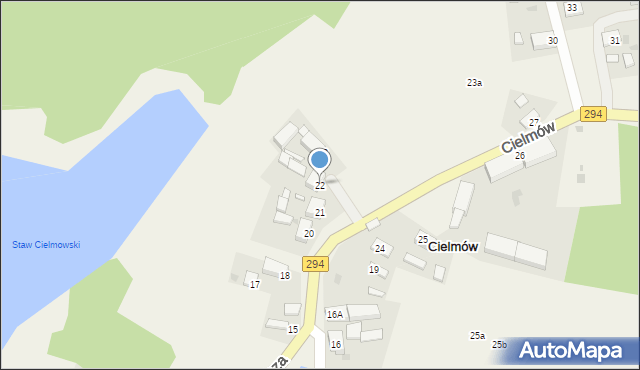 Cielmów, Cielmów, 22, mapa Cielmów