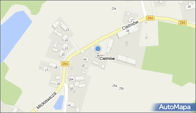 Cielmów, Cielmów, 25, mapa Cielmów