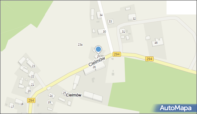 Cielmów, Cielmów, 27, mapa Cielmów