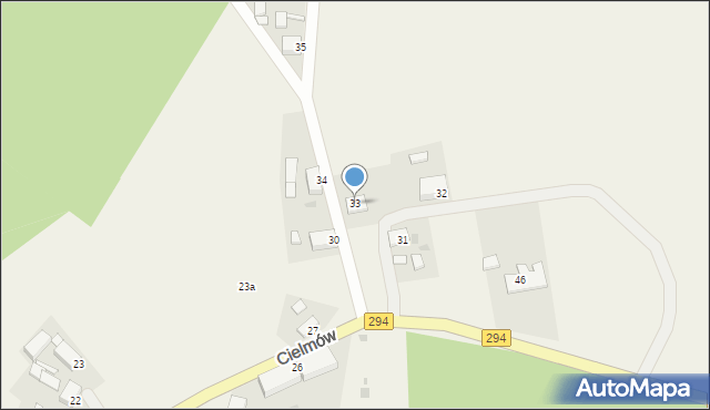 Cielmów, Cielmów, 33, mapa Cielmów