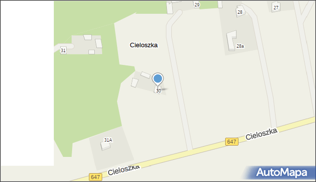 Cieloszka, Cieloszka, 30, mapa Cieloszka