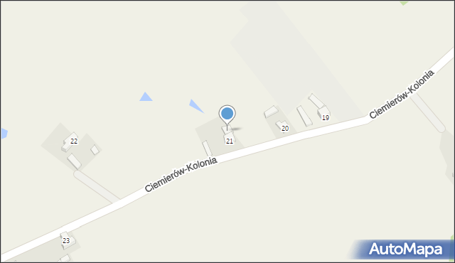 Ciemierów-Kolonia, Ciemierów-Kolonia, 21a, mapa Ciemierów-Kolonia