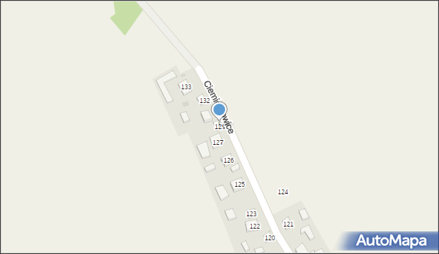 Ciemięrzowice, Ciemięrzowice, 129, mapa Ciemięrzowice