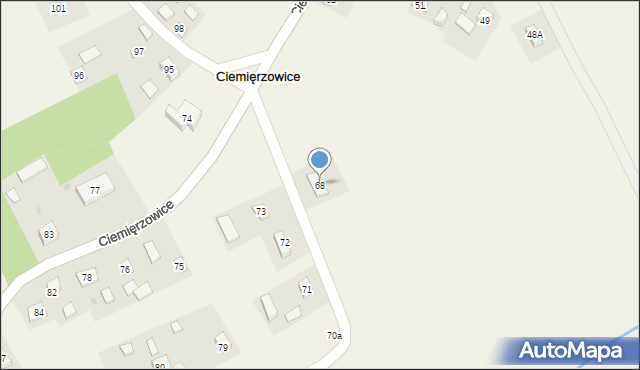 Ciemięrzowice, Ciemięrzowice, 68, mapa Ciemięrzowice