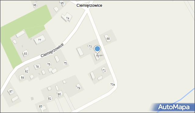 Ciemięrzowice, Ciemięrzowice, 72, mapa Ciemięrzowice