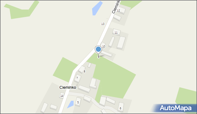 Cieminko, Cieminko, 9, mapa Cieminko