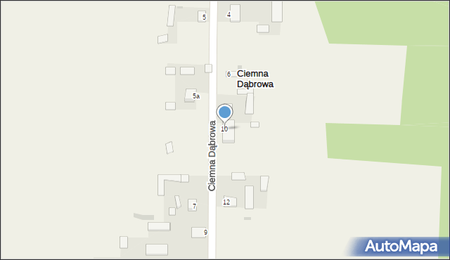 Ciemna Dąbrowa, Ciemna Dąbrowa, 10, mapa Ciemna Dąbrowa