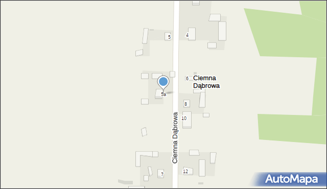 Ciemna Dąbrowa, Ciemna Dąbrowa, 5a, mapa Ciemna Dąbrowa