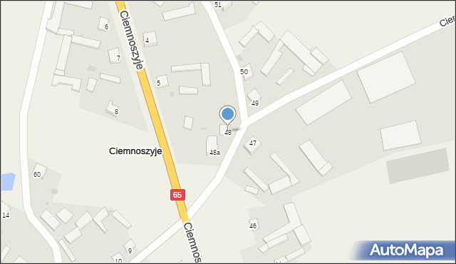 Ciemnoszyje, Ciemnoszyje, 48, mapa Ciemnoszyje