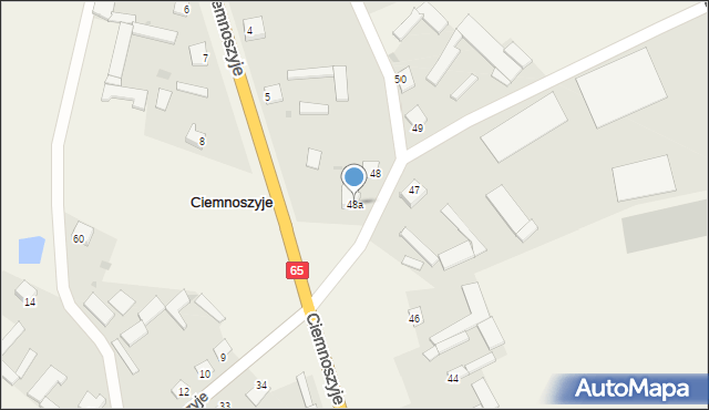 Ciemnoszyje, Ciemnoszyje, 48a, mapa Ciemnoszyje