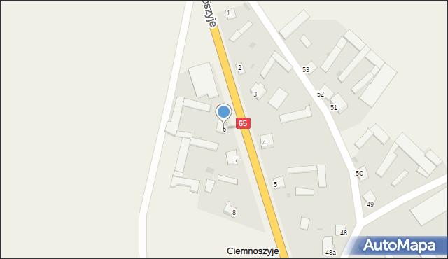 Ciemnoszyje, Ciemnoszyje, 6, mapa Ciemnoszyje
