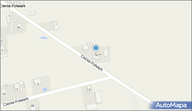 Cienia-Folwark, Cienia-Folwark, 7A, mapa Cienia-Folwark