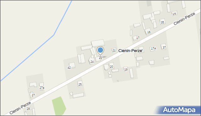 Cienin-Perze, Cienin-Perze, 22, mapa Cienin-Perze