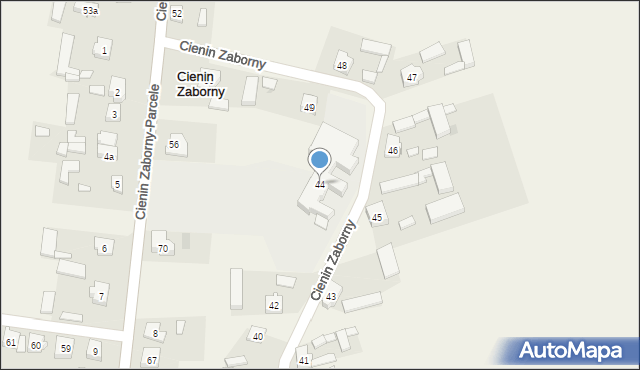 Cienin Zaborny, Cienin Zaborny, 44, mapa Cienin Zaborny