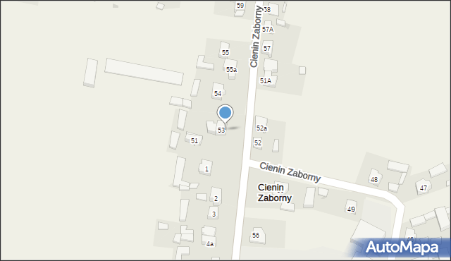 Cienin Zaborny, Cienin Zaborny, 53/1, mapa Cienin Zaborny