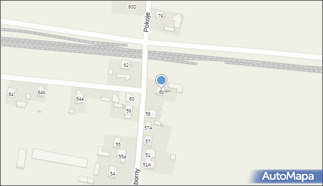 Cienin Zaborny, Cienin Zaborny, 61, mapa Cienin Zaborny