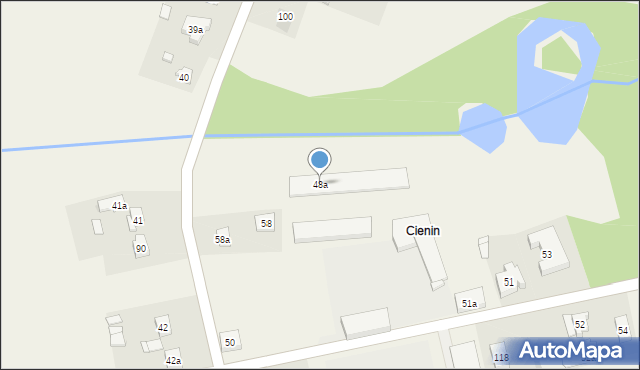 Cienin Zaborny-Parcele, Cienin Zaborny-Parcele, 48a, mapa Cienin Zaborny-Parcele