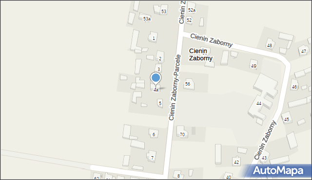 Cienin Zaborny-Parcele, Cienin Zaborny-Parcele, 4a, mapa Cienin Zaborny-Parcele
