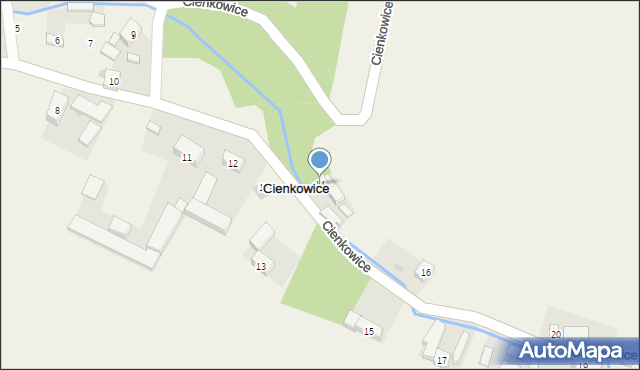 Cienkowice, Cienkowice, 14, mapa Cienkowice