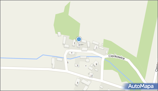 Cienkowice, Cienkowice, 2, mapa Cienkowice