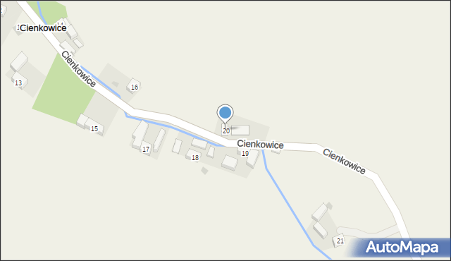 Cienkowice, Cienkowice, 20, mapa Cienkowice