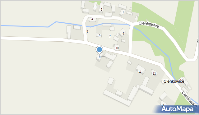 Cienkowice, Cienkowice, 8, mapa Cienkowice