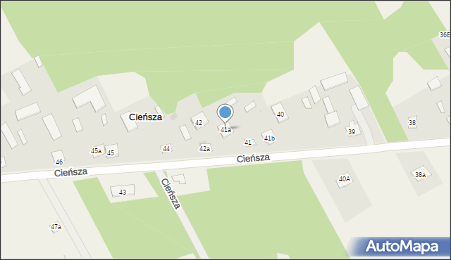 Cieńsza, Cieńsza, 41a, mapa Cieńsza