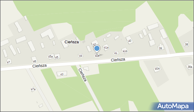 Cieńsza, Cieńsza, 42a, mapa Cieńsza