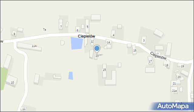 Ciepielów, Ciepielów, 13, mapa Ciepielów