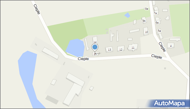 Ciepłe, Ciepłe, 15, mapa Ciepłe