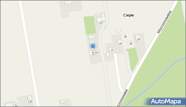 Ciepłe, Cichej Wody, 21, mapa Ciepłe