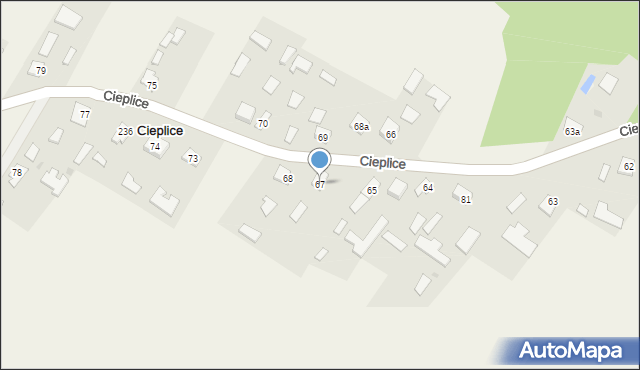 Cieplice, Cieplice, 67, mapa Cieplice