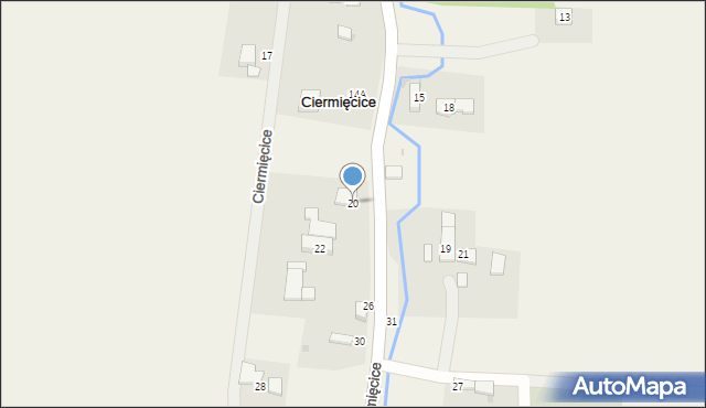 Ciermięcice, Ciermięcice, 20, mapa Ciermięcice